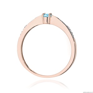 Pierścionek W0465 Topaz 0,15ct różowe złoto
