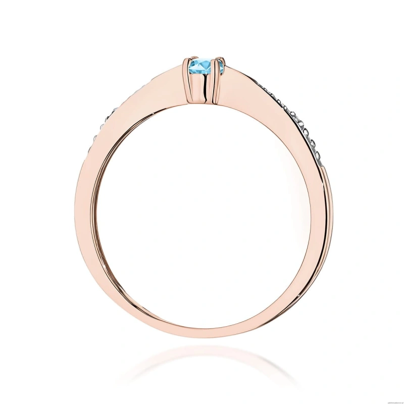 Pierścionek W0465 Topaz 0,15ct różowe złoto