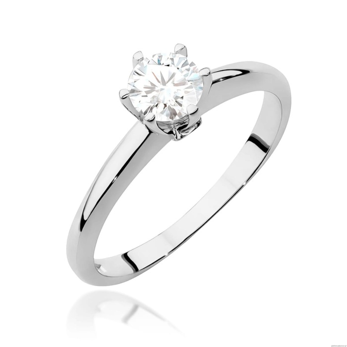 Pierścionek W0557 Diament Laboratoryjny 0,50ct białe złoto