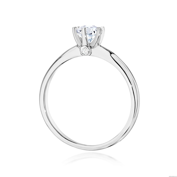 Pierścionek W0557 Diament Laboratoryjny 0,50ct białe złoto