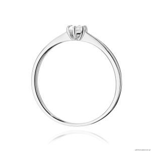 Pierścionek W0579 Diament Laboratoryjny 0,15ct białe złoto