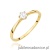 Pierścionek W0579 Diament laboratoryjny 0,20ct żółte złoto