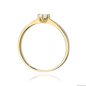 Pierścionek W0579 Diament laboratoryjny 0,20ct żółte złoto