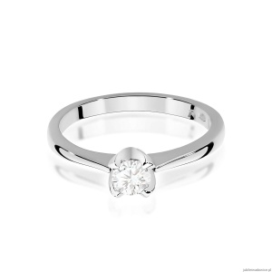 Pierścionek W0047 Diament Laboratoryjny 0,30ct białe złoto 375