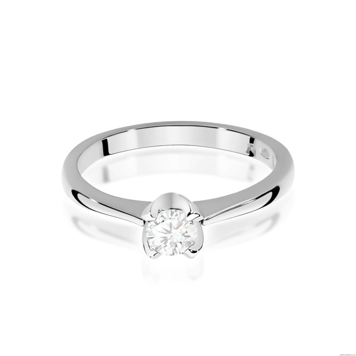 Pierścionek W0047 Diament Laboratoryjny 0,30ct białe złoto 375