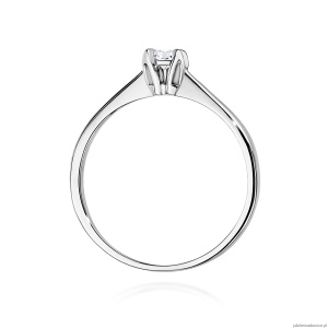 Pierścionek W0047 Diament Laboratoryjny 0,30ct białe złoto 375