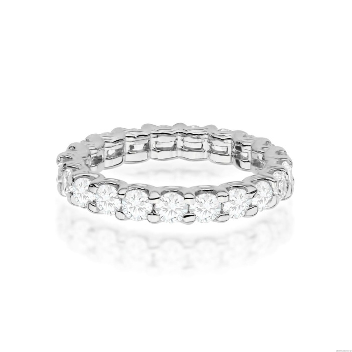 Pierścionek W0515 z diamentami białe złoto 375