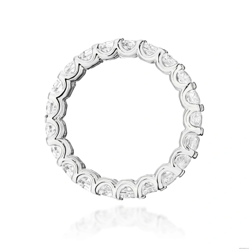 Pierścionek W0515 z diamentami białe złoto 375