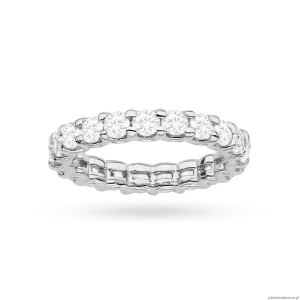 Pierścionek W0515 z diamentami białe złoto 375