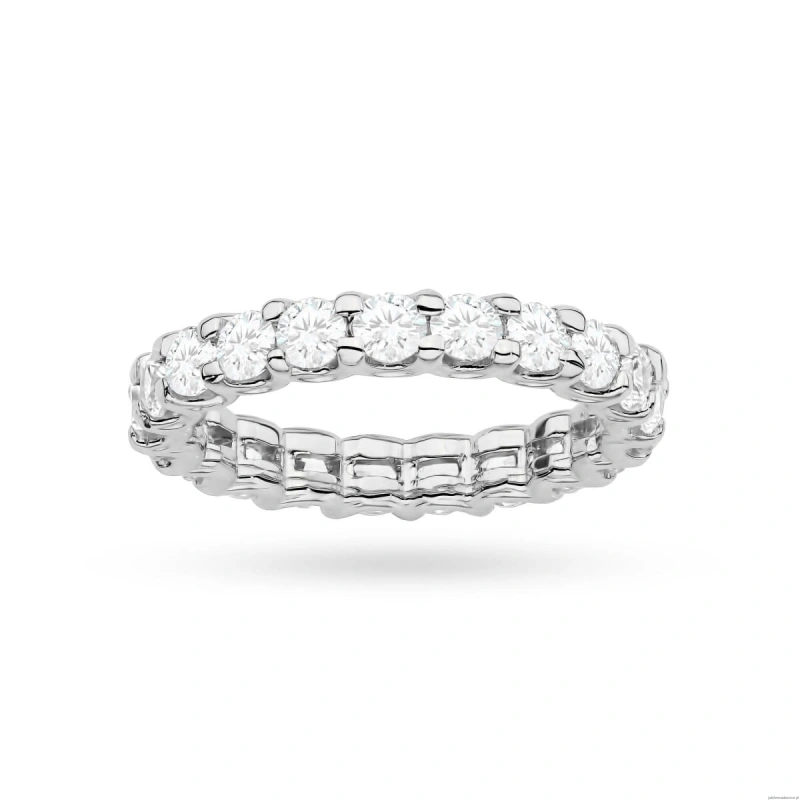 Pierścionek W0515 z diamentami białe złoto 375