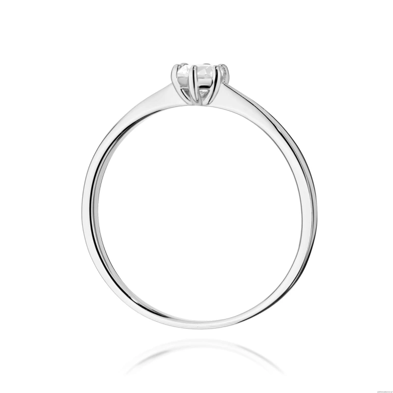 Pierścionek W0579 Diament Laboratoryjny 0,20ct białe złoto 375