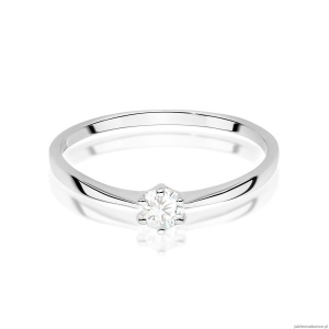 Pierścionek W0579 Diament Laboratoryjny 0,20ct białe złoto 375