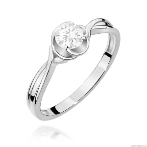 Pierścionek W0329 Diament 0,30ct białe złoto