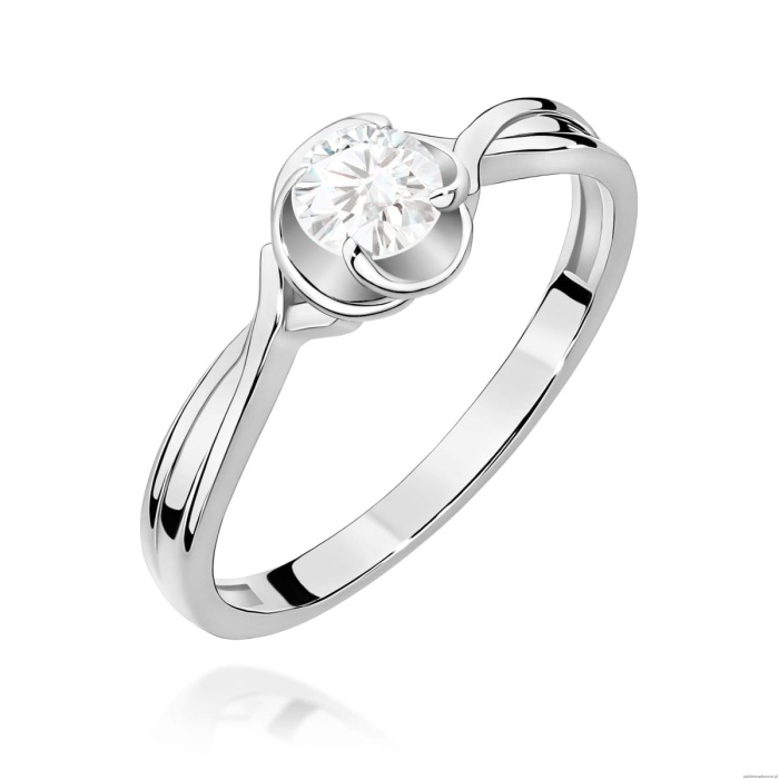 Pierścionek W0329 Diament 0,30ct białe złoto