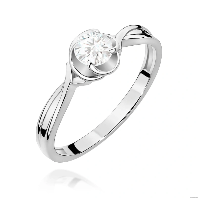 Pierścionek W0329 Diament 0,30ct białe złoto