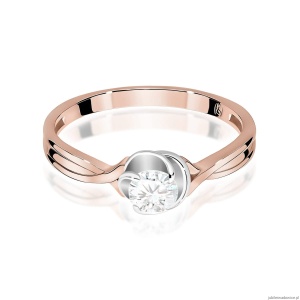 Pierścionek W0329 Diament 0,30ct różowe złoto