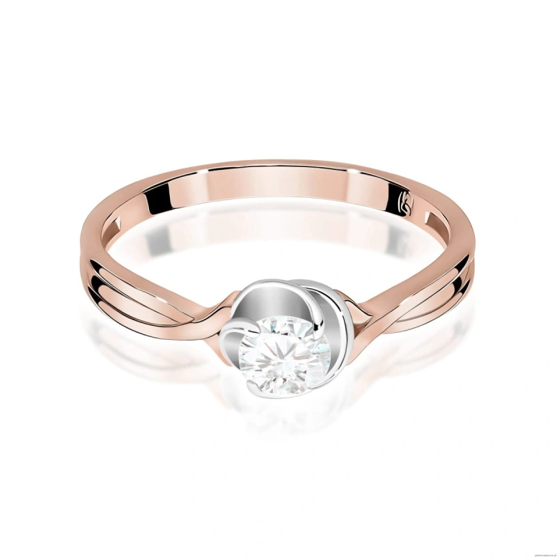 Pierścionek W0329 Diament 0,30ct różowe złoto