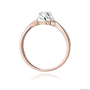 Pierścionek W0329 Diament 0,30ct różowe złoto
