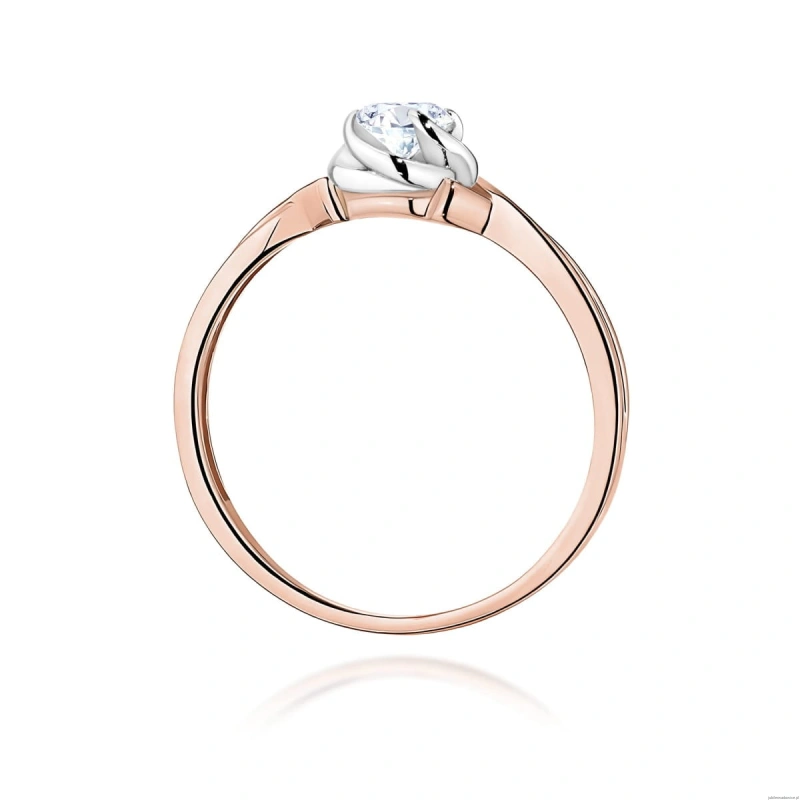 Pierścionek W0329 Diament 0,30ct różowe złoto