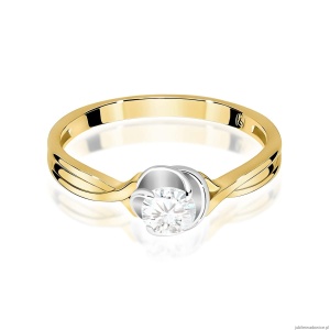Pierścionek W0329 Diament 0,30ct żółte złoto