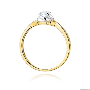 Pierścionek W0329 Diament 0,30ct żółte złoto