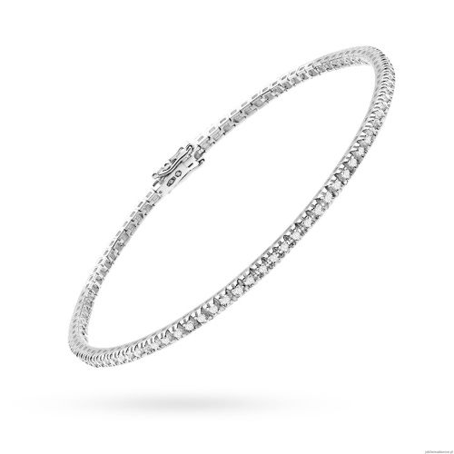 Bransoletka B0031 z diamentami białe złoto
