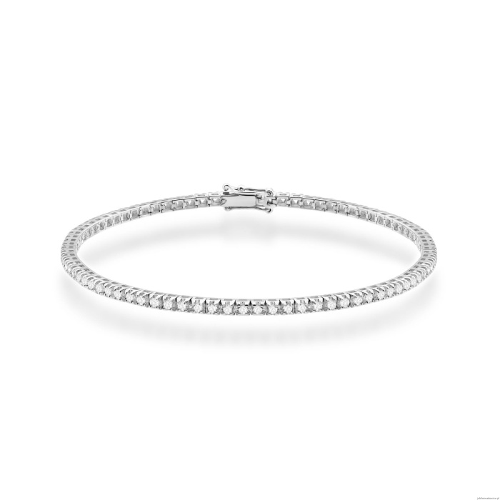 Bransoletka B0031 z diamentami białe złoto