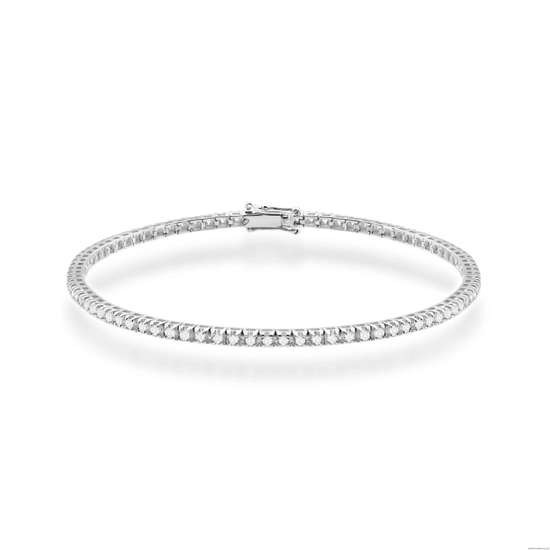 Bransoletka B0031 z diamentami białe złoto