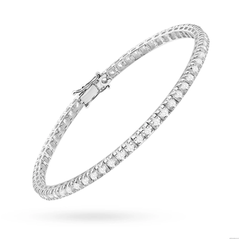 Bransoletka B0031 z diamentami białe złoto