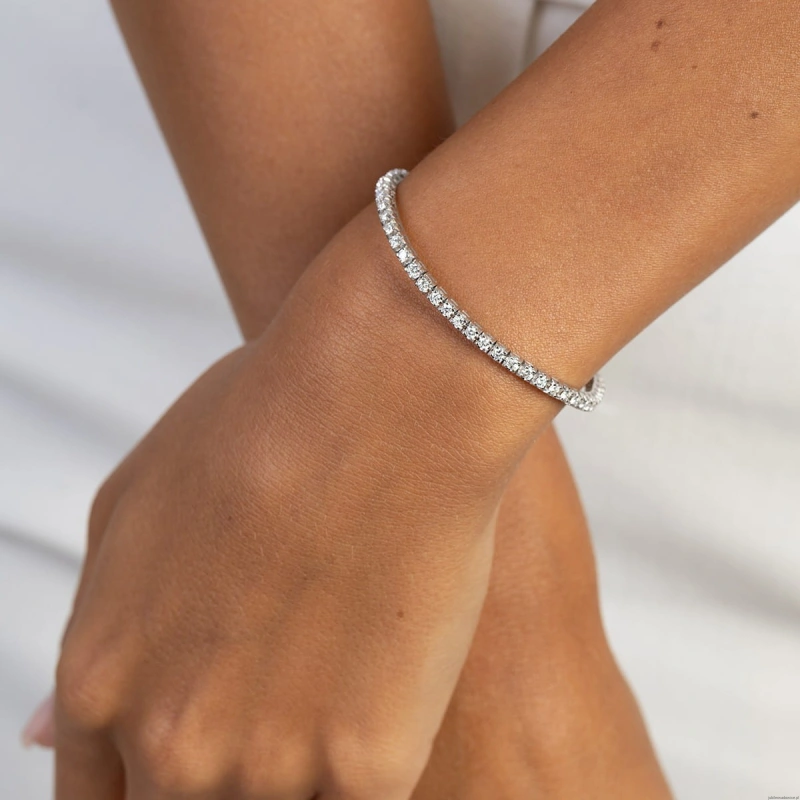 Bransoletka B0031 z diamentami białe złoto