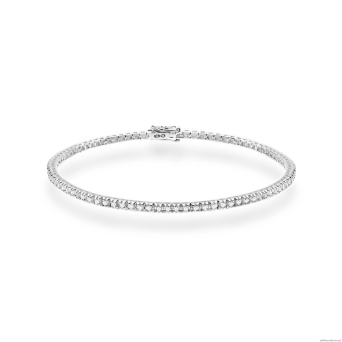 Bransoletka B0031 z diamentami laboratoryjnymi białe złoto