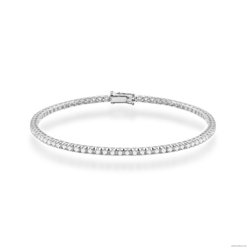Bransoletka B0031 z diamentami laboratoryjnymi białe złoto