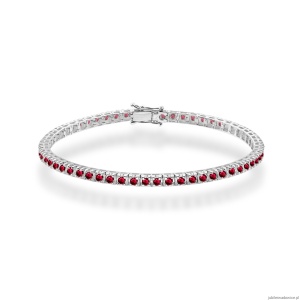 Bransoletka B0031 z rubinami białe złoto