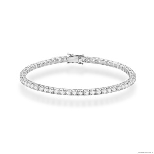 Bransoletka B0031 z białymi szafirami białe złoto