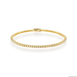 Bransoletka B0031 z diamentami żółte złoto