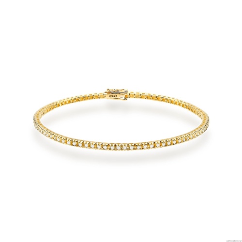 Bransoletka B0031 z diamentami żółte złoto