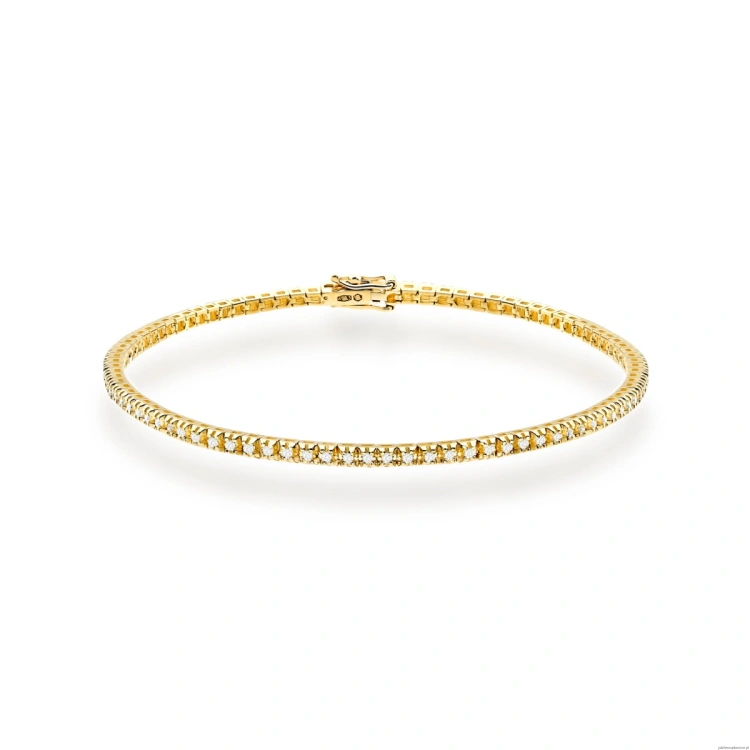 Bransoletka B0031 z diamentami żółte złoto