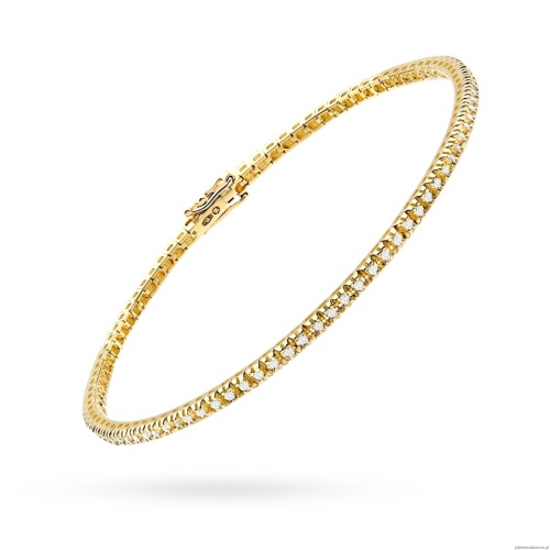 Bransoletka B0031 z diamentami żółte złoto