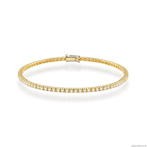Bransoletka B0031 z diamentami żółte złoto