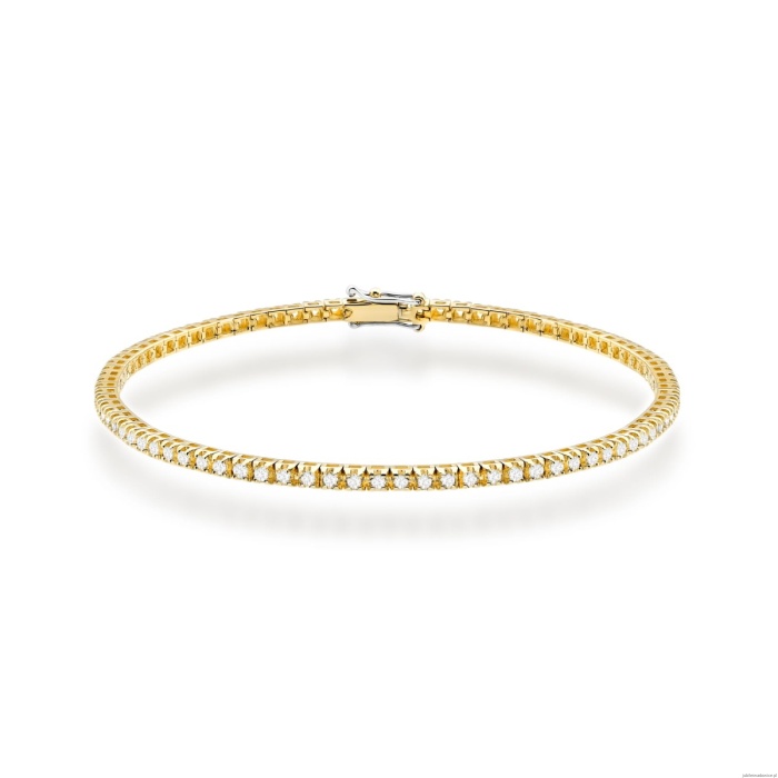 Bransoletka B0031 z diamentami żółte złoto