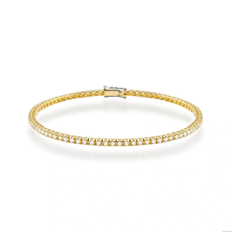 Bransoletka B0031 z diamentami żółte złoto
