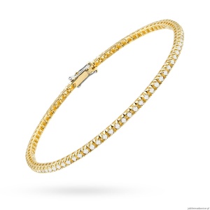 Bransoletka B0031 z diamentami żółte złoto