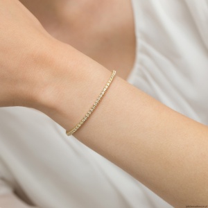Bransoletka B0031 z diamentami żółte złoto