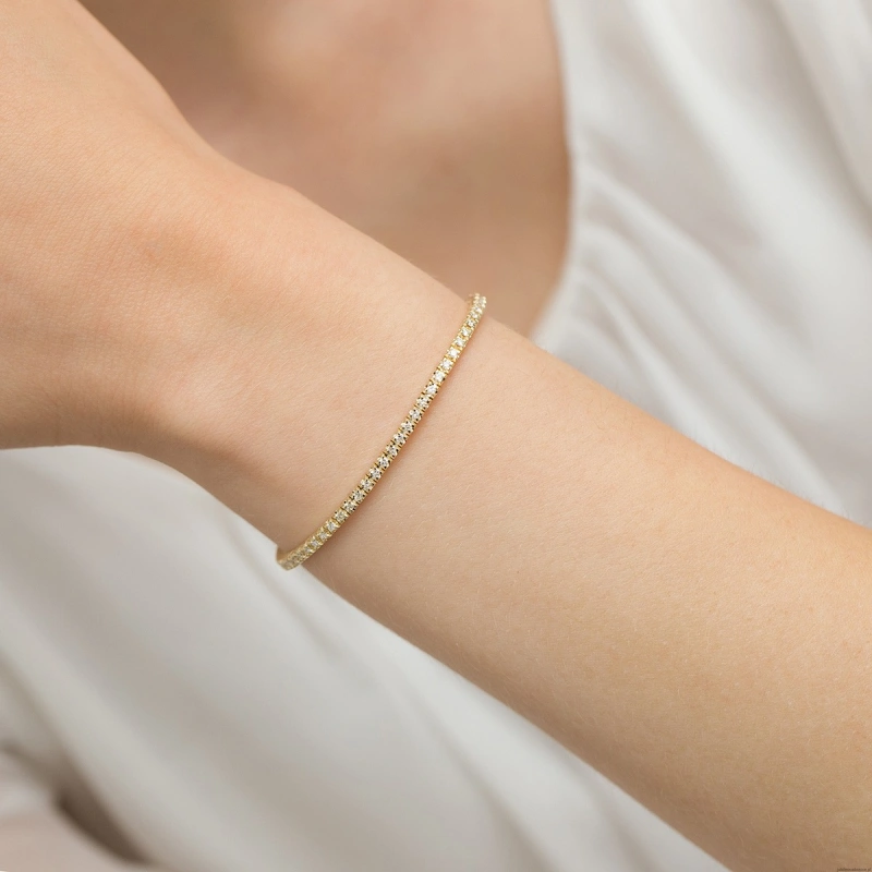 Bransoletka B0031 z diamentami żółte złoto