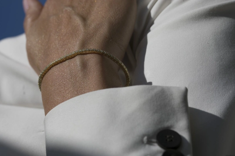 Bransoletka B0031 z diamentami laboratoryjnymi żółte złoto