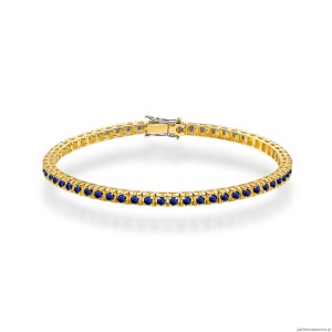 Bransoletka B0031 z szafirami żółte złoto