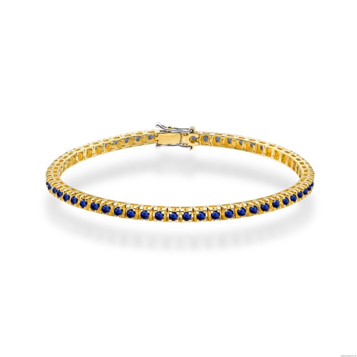 Bransoletka B0031 z szafirami żółte złoto