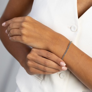 Bransoletka B0031 z szafirami żółte złoto