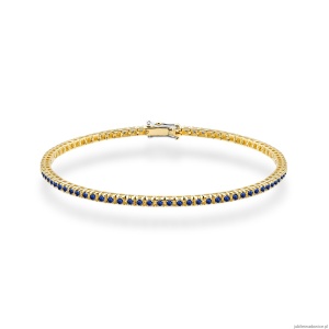 Bransoletka B0031 z szafirami żółte złoto