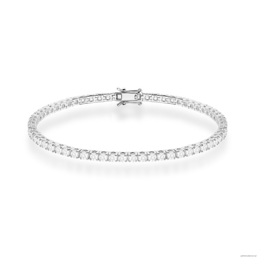 Bransoletka B0039 z diamentami laboratoryjnymi białe złoto